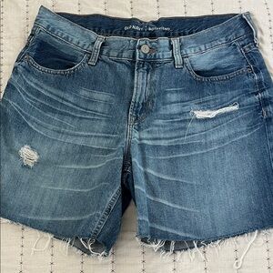 Old Navy Blue Distressed Boyfriend Denim Shorts